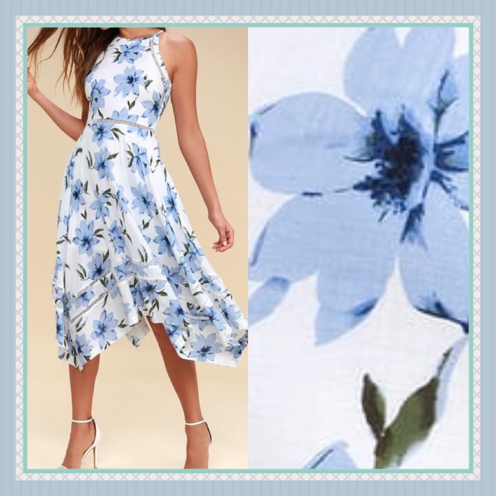 Zahara  Floral Print Midi Dress